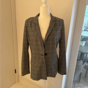 Women's Gray Plaid Blazer